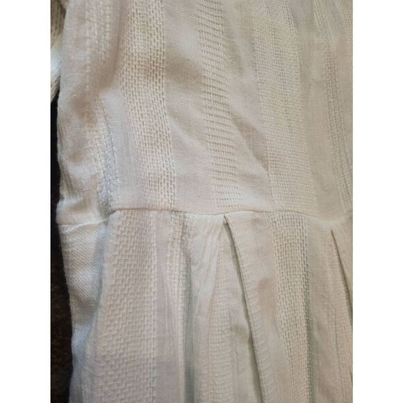 Free People Jumpsuit Women's Small Ivory Shiloh One Piece Cotton Linen Wide Leg - Picture 7 of 8